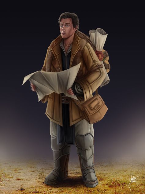 The Cartographer, NPC, Daniel Melcher Cartographer Character, Apocalypse Survivor, Rpg Characters, Dungeons And Dragons Game, Odell Beckham Jr, Beckham Jr, Character Design Male, Kentucky Derby, Dungeons And Dragons