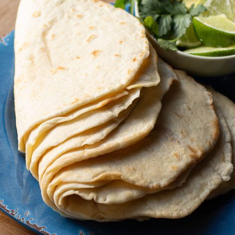 Easy 2 Ingredient Flour Tortillas (Homemade Recipe) Tortillas Homemade, Flour Tortillas Recipe, Tortillas Recipe, Recipes With Flour Tortillas, Homemade Flour Tortillas, Tortilla Shells, Homemade Tortilla Chips, Tacos Burritos, Lean Meals