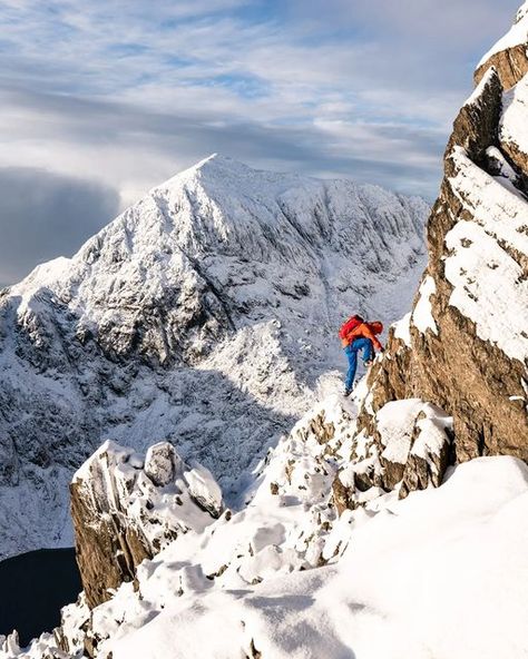 Eilir Davies-Hughes on Instagram: "Yr Wyddfa looking rather epic in the snow this morning. • • • #yrwyddfa #cribgoch #snowdonia #sunrise #Snowdon #winter #northwalestagram #discovercymru #Wales #visitwales #findyourepic #mountaineering #mountains #ridge #snowdoniagram #snowdonianationalpark #northwales #ukshots #ukpotd #adventure #mountain" Patagonia Design, Yr Wyddfa, Adventure Mountain, Visit Wales, Snowdonia National Park, Snowdonia, North Wales, Mountaineering, Scuba Diving