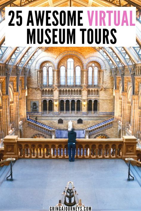 Discover 25 awesome virtual museum tours that you can take online, including Uffizi Gallery, the Thyssen-Bornemisza National Museum, and the Museum of Modern Art | virtual museum tours kids | virtual museum tours for students | virtual art museum tours | louvre museum virtual tours | British museum virtual tour | van Gogh museum virtual tour | Smithsonian museum virtual tour | virtual museum google | virtual museum tours NYC | online museum tours | museums for free Famous Museums, Virtual Museum Tours, Nyc Tours, Armchair Travel, 360 Virtual Tour, Smithsonian Museum, Travel Things, Virtual Field Trips, Uffizi Gallery