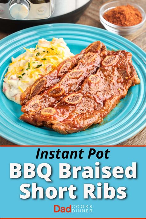 Flanken Short Ribs Recipe Instant Pot, Short Ribs Beef, Pressure Cooker Short Ribs, Ribs Instant Pot, Pressure Cooker Ribs, Bbq Short Ribs, Bbq Sauce Ingredients, Ip Recipes, Rib Steak