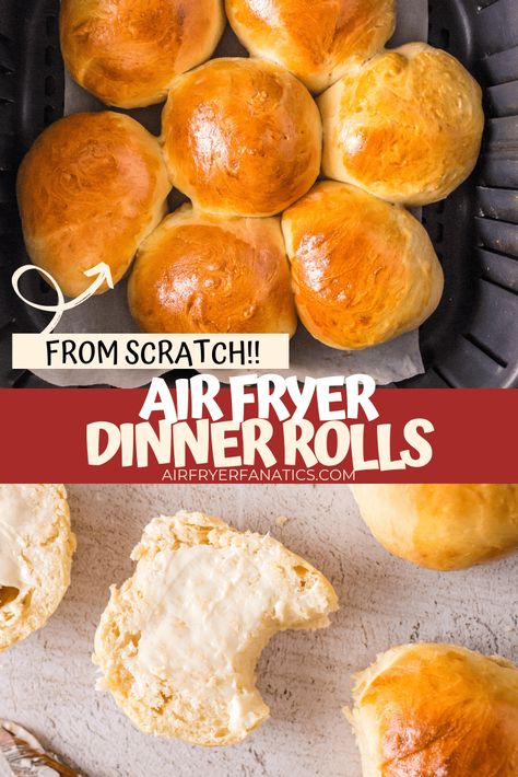 Filipino Bbq, Air Fryer Dinner, Rolls From Scratch, Rhodes Rolls, Frozen Dinner Rolls, Fluffy Dinner Rolls, Homemade Rolls, Air Fry Recipes, Baked Rolls