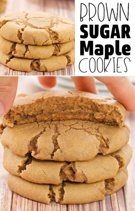 You have to try this Maple Brown Sugar Cookies Recipe! This soft sugar cookie recipe has an amazing maple flavor. These chewy brown sugar cookies are so good, you have to try it. Maple Brown Sugar Cookies, Brown Sugar Cookies Recipe, Brown Sugar Cookie Recipe, Soft Sugar Cookie, Soft Sugar Cookie Recipe, Amazing Cookie Recipes, Maple Cookies, Maple Recipes, Brown Sugar Cookies