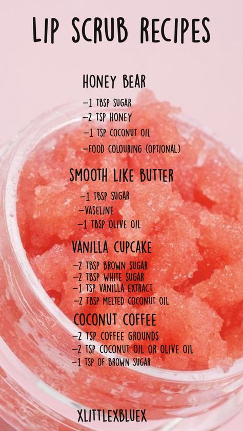 Honey Lip Scrub, Diy Lip Scrub, Lip Scrub Recipe, Lip Scrub Homemade, Lip Scrub Diy, Coconut Coffee, Sugar Lip Scrub, Diy Scrub, Food Colouring