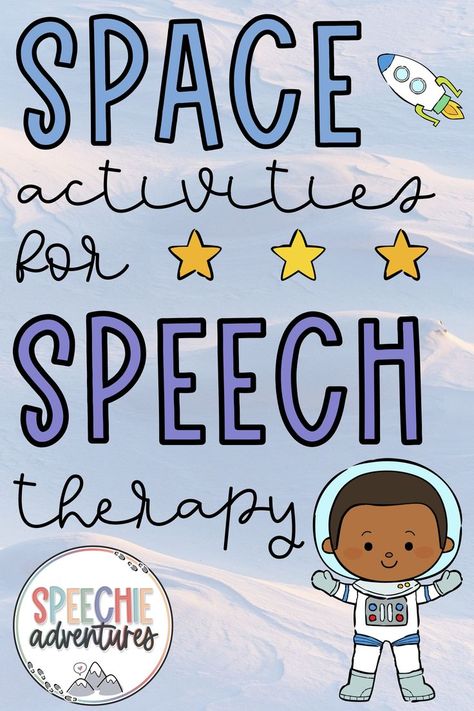 Space themed digital and printable activities and freebies for speech and language therapy! Speech Therapy Printables, Slp Ideas, Space Speech Therapy Activities, Themed Speech Therapy Activities, Space Themed Music Activities, Speech Therapy Monthly Themes, Space Theme Speech Therapy, Outer Space Speech Therapy Activities, Ocean Speech Therapy Activities