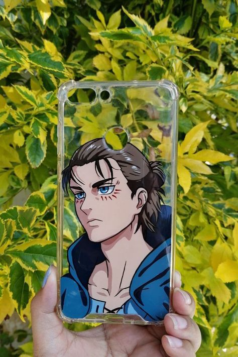 Anime Phone Cases Painting, Custom Phone Cases Diy, Phone Case Diy Paint, Diy Phone Case Design, Fabric Painting Techniques, Diy Iphone Case, Anime Canvas Art, Abstract Art Painting Diy, Anime Crafts