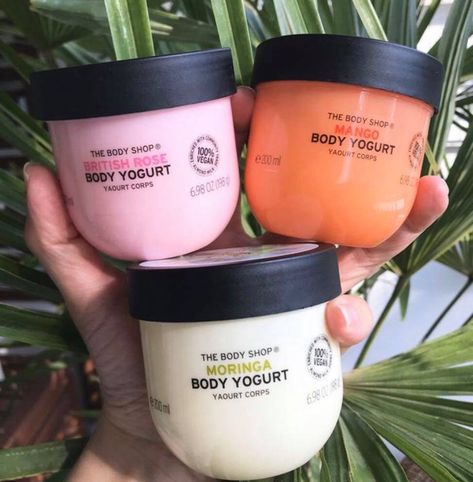 The Body Shop Yogurt, Bodyshop Skincare, Body Yogurt, Body Shop Skincare, Vegan Body, Body Shop At Home, New Template, Exfoliating Toner, Bath And Body Works Perfume