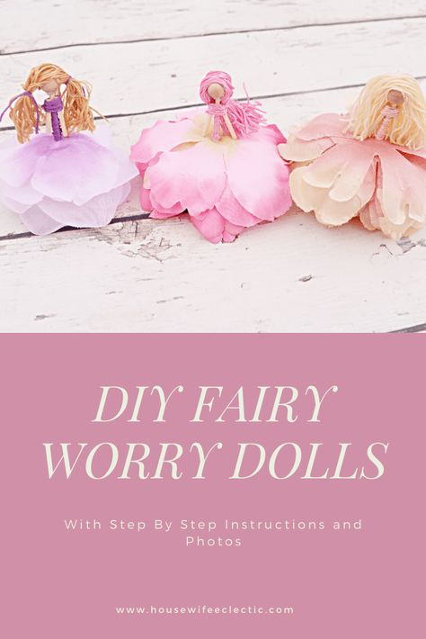 DIY Fairy Worry Dolls - Housewife Eclectic Thistle Quilt Pattern, Thistle Quilt, Fairy Tea Parties, Craft To Make, Fairy Festival, Worry Dolls, Yarn Dolls, Diy Posts, Diy Dolls