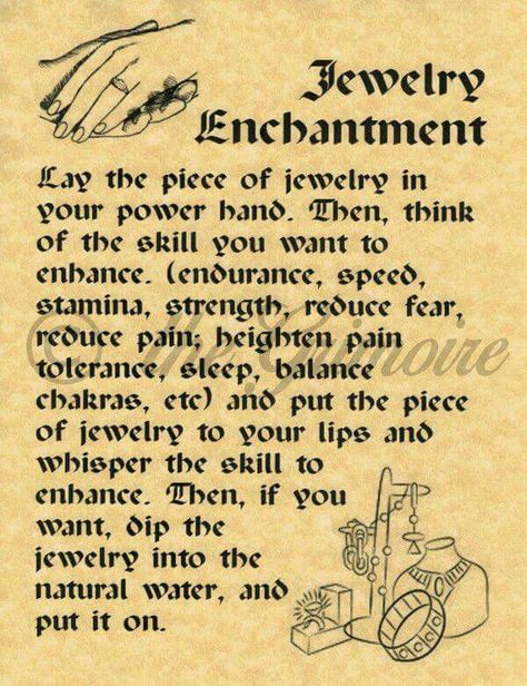 Enchanting Jewelry Spell, Jewelry Enchantment Spell, Enchant Jewelry Spell, How To Enchant Jewelry Witchcraft, Enchanting Jewelry Witchcraft, Jewelry Spells, Real Witches, Spells For Beginners, Wiccan Magic