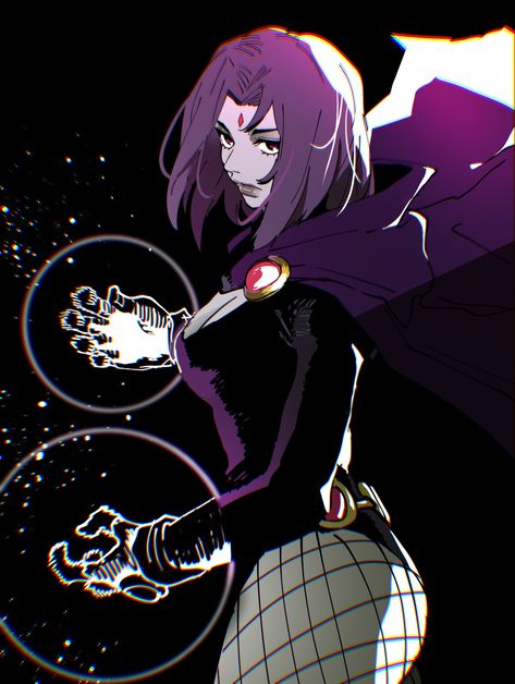 Rachel Roth Fanart, Raven Art Titans, Raven Fan Art Titans, Rachel Roth Comic, Raven Dc Fanart, Raven Fan Art, Dc Raven Comic, Raven Pfp, Raven Teen Titans Go Icons Fanart