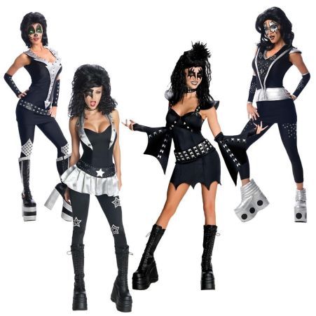 16 Of The Best New Years Eve Party Themes - Society19 Kiss Halloween Costumes, New Year's Eve Party Themes, Rockstar Costume, Halloween Kiss, Metal Costume, Kiss Costume, Theater Costumes, Kiss Army, Halloween Fancy Dress