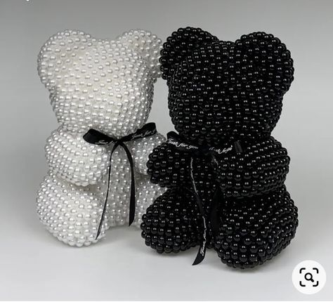 Black Day 14feb, Rose Teddy Bear, Diy Teddy Bear, Bear Baby Shower Theme, Bear Candle, Bridesmaid Diy, Pearl Crafts, How To Make Rose, Rose Bear