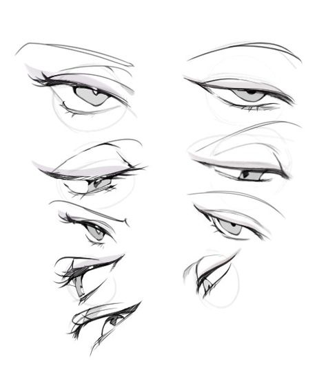 Mata Manga, الفن الرقمي, 얼굴 드로잉, Eye Drawing Tutorials, Anatomy Sketches, Body Reference Drawing, Drawing Expressions, Anime Eye Drawing, Digital Painting Tutorials