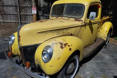 1940 Ford Pickup 40 Ford Pickup, 1950 Ford Pickup, Vintage Trucks For Sale, Ford Pickup For Sale, Old Ford Pickups, Barn Finds Classic Cars, Old Trucks For Sale, Classic Trucks Vintage, The Transporter