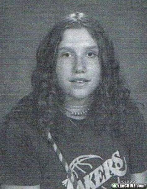 Ke$ha - WOW!! Before they were stars!! Celebrity Yearbook Photos, That Awkward Moment, Yearbook Pictures, Young Celebrities, Yearbook Photos, Kesha, Drop Dead, Have A Laugh, Awkward Moments