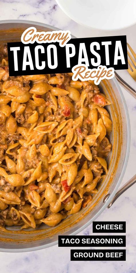 Easy Yummy Healthy Dinners, Easy Fast Cheap Dinner Recipes, Simple Easy Supper Ideas, Taco Pasta Dinner, Cheap Easy Casserole Dinners, Easy Taco Pasta Ground Beef, Velveeta Taco Pasta, Easy Ingredient Dinner, Good Birthday Dinner Ideas