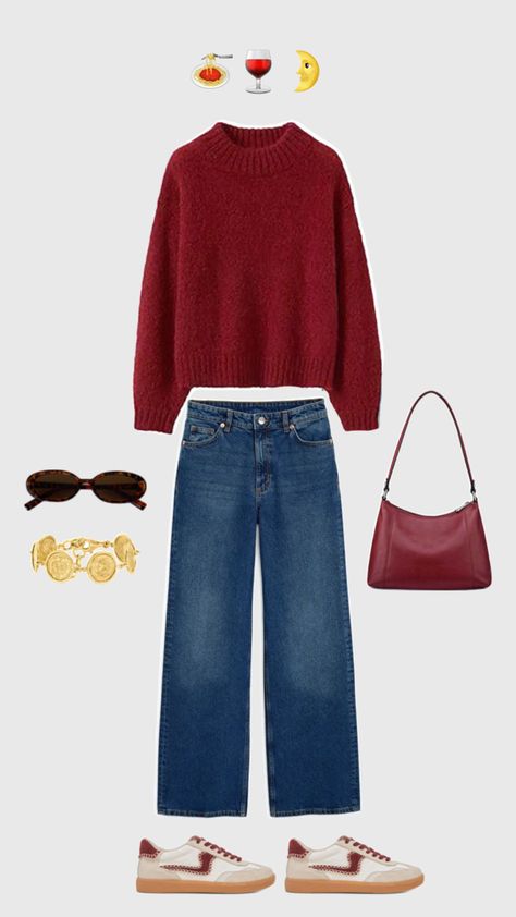 Winter Sunny Day Outfit, Wine Outfit, Winter Sunglasses, Over 60 Fashion, Red Turtleneck, Uni Outfits, Hijabi Outfits Casual, Outfit Inspo Casual, Winter Mode