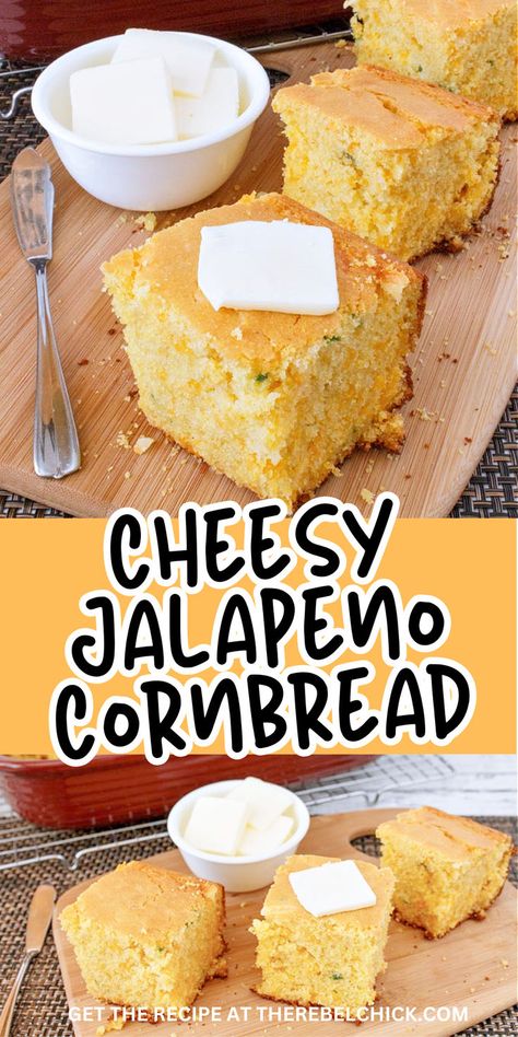 Cheesy Jalapeno Cornbread Cornbread With Jalapenos, Cheesy Jalapeno Cornbread, Jalapeno Cornbread Recipe, Jalapeño Cornbread Recipe, Jiffy Mix Recipes, Southern Cornbread Recipe, Curriculum For Kindergarten, Jiffy Cornbread Recipes, Cheesy Cornbread