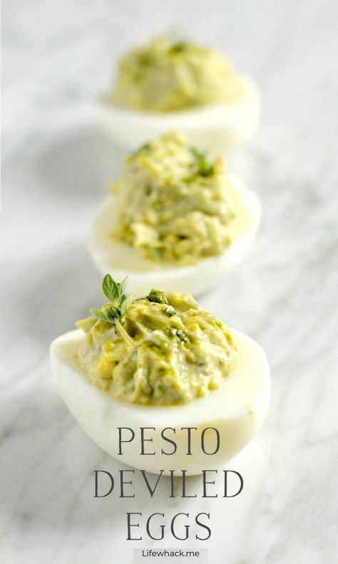 Devilishly Delightful Pesto Deviled Eggs Pesto Deviled Eggs, Egg Photos, Devilled Eggs Recipe, Deviled Egg Recipes, Pesto Eggs, Devilled Eggs Recipe Best, Devilled Eggs, Best Macaroni Salad, Eggs Recipes