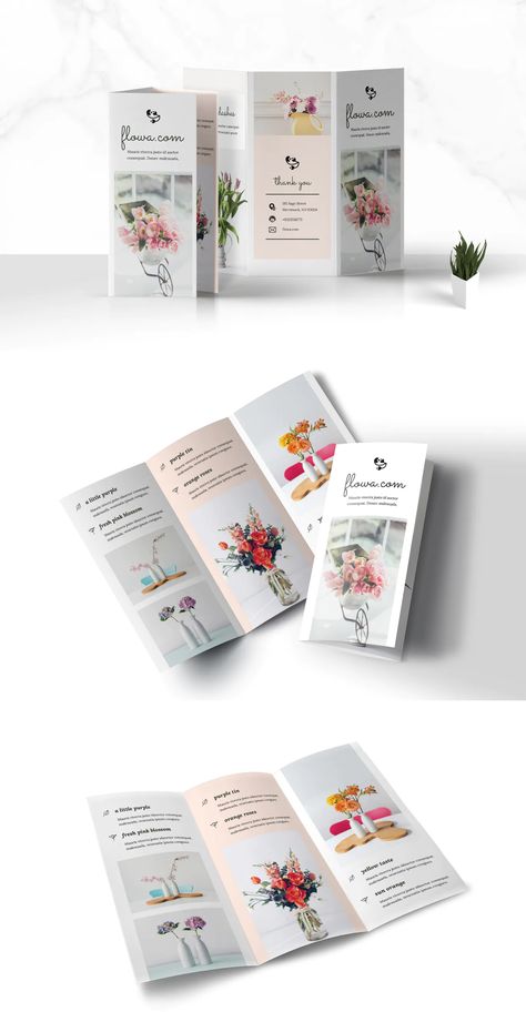 Flower Brochure Design, Flower Catalog Design, Florist Brochure, Pamplet Design, Catalog Design Inspiration, Print Design Brochure, Company Brochure Design, Flowers Business, Brochure Graphic