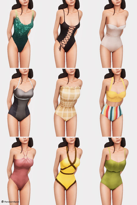 Sims 4 Cc Star Accessories, Sims 4 Vintage Swimsuit, Bikinis Sims 4 Cc Girl, Sims 4 Cc Bikinis Female, Tomboy Sims 4 Cc, Sims Swimwear Cc, Sims Cc Swimwear, Sims 4 Bikinis, Sims 4 Cc Clothes Swimwear