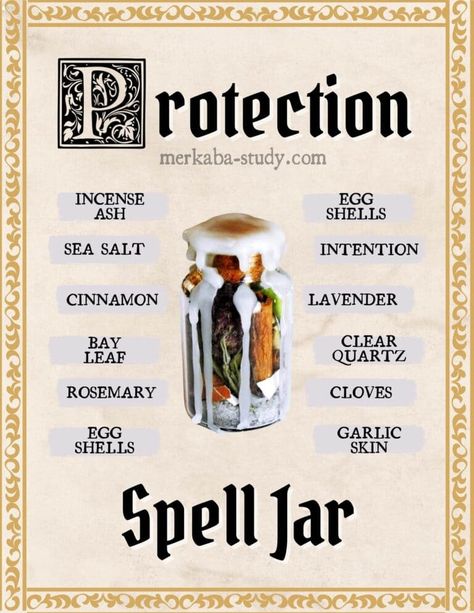 How to make a simple protection spell jar? || 9 Different Protection Spells Ideas ⋆ Witch Journal Spell Recipes, Protection Spell Jar, Arte Glitter, Wicca Recipes, Witchcraft Spells For Beginners, Spells For Beginners, Jar Spells, Witch Bottles, Magia Das Ervas