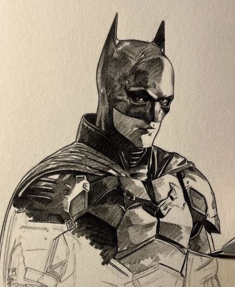 Batman Drawing Tutorial, Bruce Wayne Drawing, The Dark Knight Drawing, Batman Sketch Pencil, The Batman Drawing, Batman Sketchbook, Dc Drawings, Batman Art Drawing, Batman Sketch