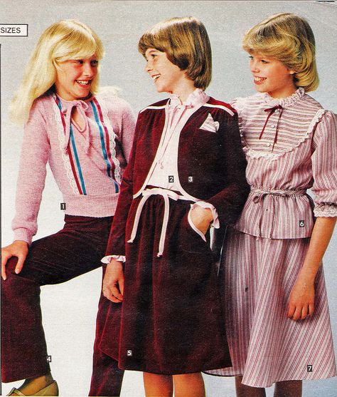 early 80s kid clothes 1981 Fashion, High Waisted Slacks, 1980s Hair, 1980s Pop Culture, 80's Fashion, Sears Catalog, Girls Fall, 80s Vibes, 20th Century Fashion