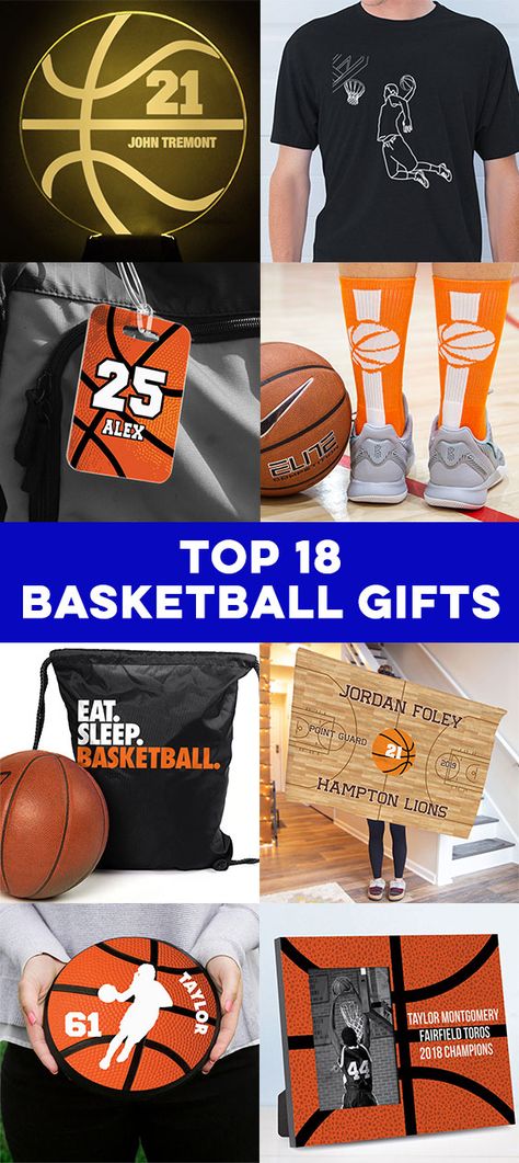 Perfect #basketball gift ideas for birthdays, special occasions, and end of season gifts! These products are made-to-order and can be personalized with your basketball team and player's info. Show the #basketballplayer in your life how much you appreciate them with a unique gift, products only available at ChalkTalkSPORTS.com (designed and shipped from CT)! Youth Basketball Team Gifts, Basketball Lovers Gift Ideas, Sr Night Basketball Gifts, Team Gifts Basketball, Senior Boys Basketball Gift Ideas, Basketball Award Ideas, Senior Gift Ideas High School Sports Basketball, Ideas For Senior Night Basketball, Basketball Gift Ideas For Players