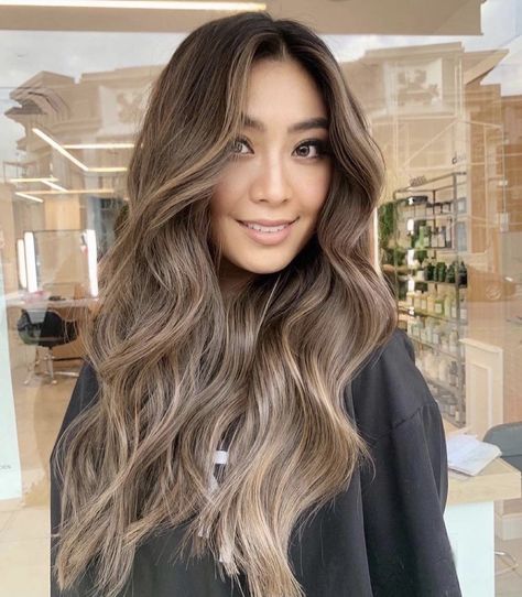 Asian Hair Highlights, Balayage Asian Hair, Balage Hair, Baylage Hair, Hair Color Asian, Brown Hair Inspo, Balayage Hair Dark, Brown Hair Balayage, Blonde Hair Looks