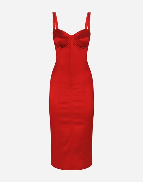 ABITO Dolce And Gabbana Red Dress, Tabyana Ali, Vintage Versace Dress, Dolce And Gabbana Dress, Fatale Aesthetic, Valentino Silk, Satin Corset Dress, Spring Scene, Red Slip Dress