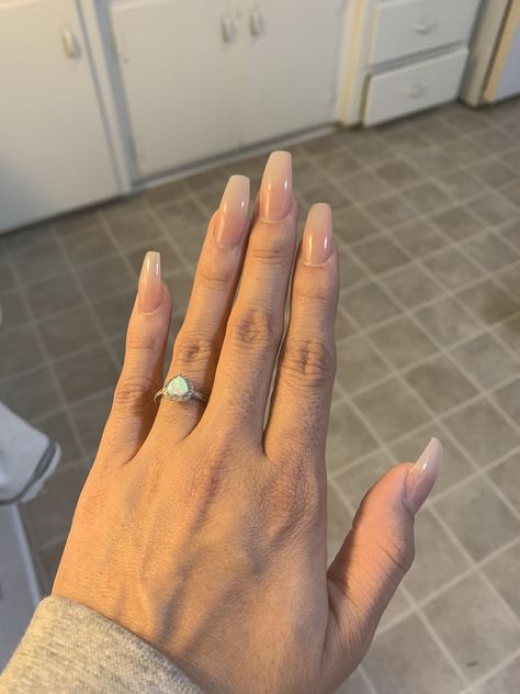 This clear nude is hard to find so I chose a light beige and asked the nail lady to use one coat. Nude Nails, Light Beige, Engagement Rings, Nails