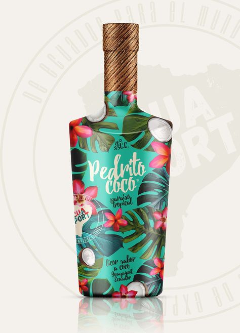 Flavored Liquor, Drinks Packaging Design, Juice Packaging, Bottle Design Packaging, Wine Label Design, Tropical Drink, Drinks Design, Party People, Coffee Packaging