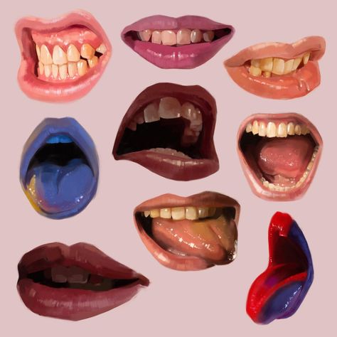 Mouth Lips, Digital Painting, Lips, Art