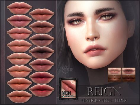 The Sims 4 Skin, Makeup Cc, Sims 4 Cc Makeup, Sims 4 Cc Skin, Dark Lipstick, Sims 4 Characters, Natural Lipstick, Sims 4 Downloads, Sims 4 Collections