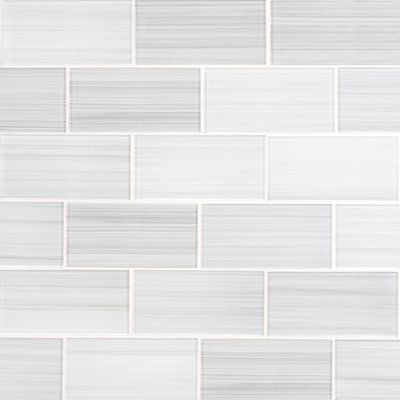 WS Tiles Premium Hand Painted 3" x 6" Glass Subway Tile & Reviews | Wayfair New Construction Home Ideas, White Tiled Bathroom, Mom Bathroom, Glass Tile Backsplash Kitchen, Brick Wall Tiles, Tiled Bathroom, Elegant Tiles, Ceramic Subway Tile, Kitchen Backsplash Designs