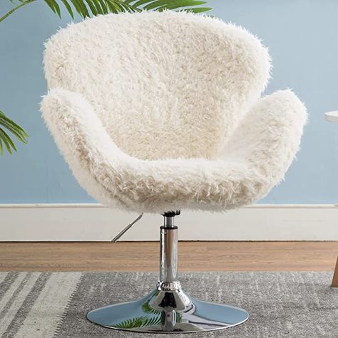 Fur Chairs, Fuzzy Chair, Fluffy Chair, Chairs Comfy, Comfy Office Chair, Dorm Chairs, Desk Chair Comfy, Cute Desk Chair, Homework Room