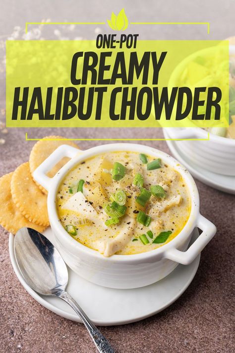 Savor the essence of the sea in every spoonful with this Halibut Chowder—a comforting and flavorful dish that promises a taste of maritime indulgence. Halibut Soup, Halibut Chowder, Cozy Hot Drinks, Seafood Delight, Fish Chowder, Halibut Recipes, Hearty Dinner Recipes, Pescatarian Recipes, Healthy Bites