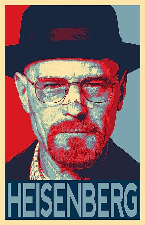 Breaking Bad Illustration, Breaking Bad Tattoo, Breaking Bad Poster, Breaking Bad Art, Werner Heisenberg, Bryan Cranston, Bad Art, White Artwork, Pop Art Posters