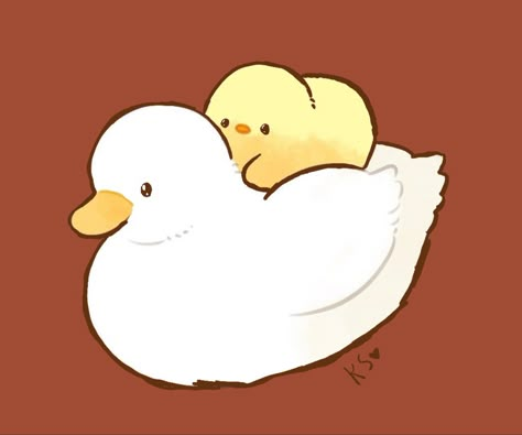 Duck Widget Aesthetic, Duck Art Aesthetic, Chibi Duck, Cute Duck Art, Ducks Drawing, Ducks Aesthetic, Duck Anime, Duck Aesthetic, Duck Pfp