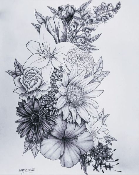 #flowertattoos - Flower Tattoo Designs -  #flowertattoos – Flower Tattoo Designs #flowertattoos Kunst Tattoos, Bouquet Tattoo, Cat Tattoos, Inspiration Tattoos, Flower Sleeve, Flower Tattoo Sleeve, Tiny Tattoo, Floral Tattoo Design, Hip Tattoo