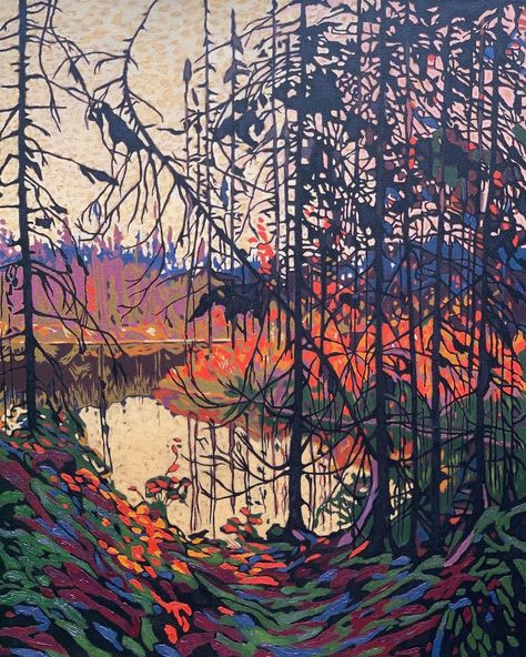 Syslak Studios (@syslakstudios) posted on Instagram • Jul 29, 2021 at 12:57pm UTC Tom Thomson Paintings, Tom Thomson, Landscape Art Painting, Canadian Art, Canadian Artists, Love Drawings, Art Auction, In The Woods, Landscape Art