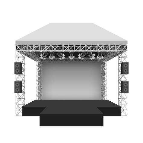 Podium concert stage. performance show e... | Free Vector #Freepik #freevector #event-stage #music-stage #stage-show #concert-stage Stage Podium, Stage Lighting Design, Stand Up Show, Concert Stage Design, Concept Web, Stage Curtains, Outdoor Stage, Performance Stage, Stage Background