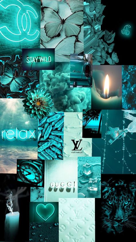 turquoise dreams ✨️ Teal Mood Board Aesthetic, Turquoise Mood Board, Turquoise Quotes, Teal Mood Board, Dark Theme Wallpaper, Aura Colours, Teal Wallpaper Iphone, Eevee Wallpaper, Teal Aesthetic