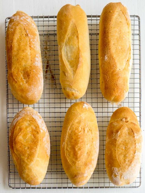 New Orleans Po Boy Rolls Cooling Poboy Bread Recipe, Po Boy Bread Recipe, French Rolls Recipe, New Orleans French Bread Recipe, Po Boy Sandwich Recipe, Rolls Bread Machine, New Orleans Bread, Po Boy Sandwich, Rolls Bread