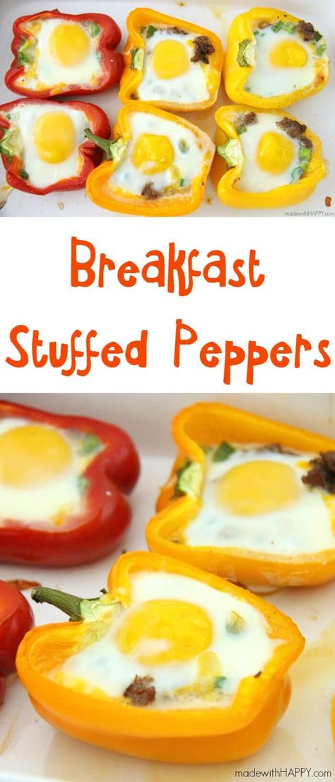 Stuffed Peppers Sausage, Breakfast Stuffed Peppers, Breakfast Ideas With Eggs, Ideas With Eggs, Breakfast Peppers, Turkey Breakfast Sausage, Eggs And Bacon, Turkey Breakfast, Bell Pepper Recipes