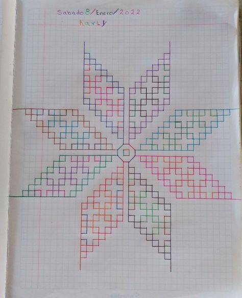 Graph Paper Doodles Ideas, Graph Paper Drawings Doodles Hand Drawn, Graph Paper Designs Drawing, Graph Paper Drawings Doodles, Graph Paper Drawings Easy, Grid Paper Drawings, Graph Paper Art Easy, Colorful Fabric Patterns, Graph Art