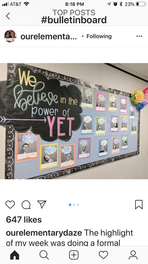 The Magical Yet Bulletin Board, Power Of Yet Bulletin Board, Power Of Yet Bulletin Board Ideas, Ela Bulletin Boards Elementary, Gifted And Talented Bulletin Board Ideas, Believe Bulletin Board Ideas, Hopes And Dreams Bulletin Board, The Power Of Yet Bulletin Board, Growth Mindset Classroom Theme