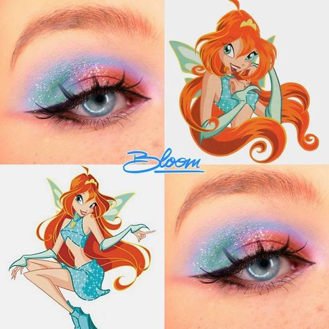 @keikocosplay shared a photo on Instagram: “Bloom Inspired makeup 💄💙 It's something new I am introducing, and I am not sure if you guys will like it or not, but I like the aesthetic…” • Mar 21, 2021 at 12:17pm UTC Bloom Winx Club Makeup, Flora Winx Makeup, Tangled Inspired Makeup, Winx Makeup Flora, Winx Makeup, Bloom Makeup, Winx Bloom, Bloom Winx, Klub Winx