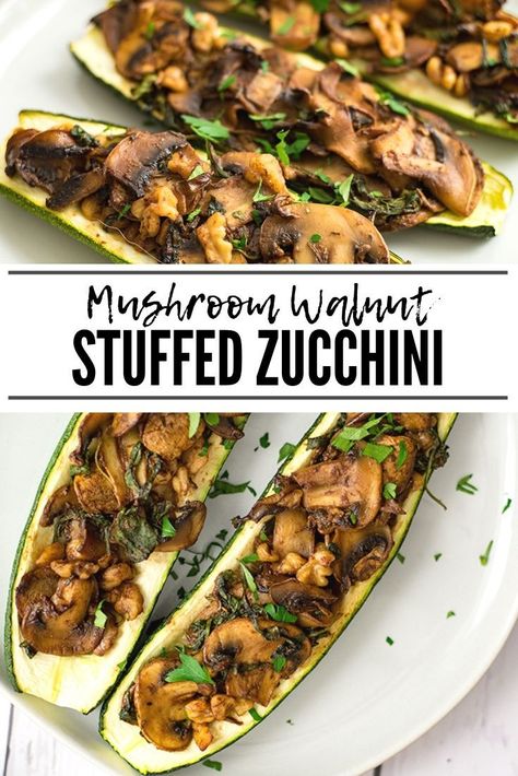 Vegan Zucchini Boats, Vegan Zucchini Recipes, Zucchini Stuffed, Vegan Low Carb, Clean Dinner Recipes, Stuffed Zucchini Boats, Zucchini Bites, Easy Whole 30 Recipes, Meatless Meal